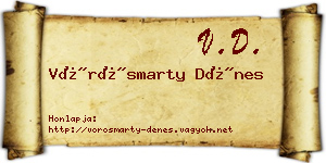 Vörösmarty Dénes névjegykártya