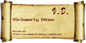 Vörösmarty Dénes névjegykártya